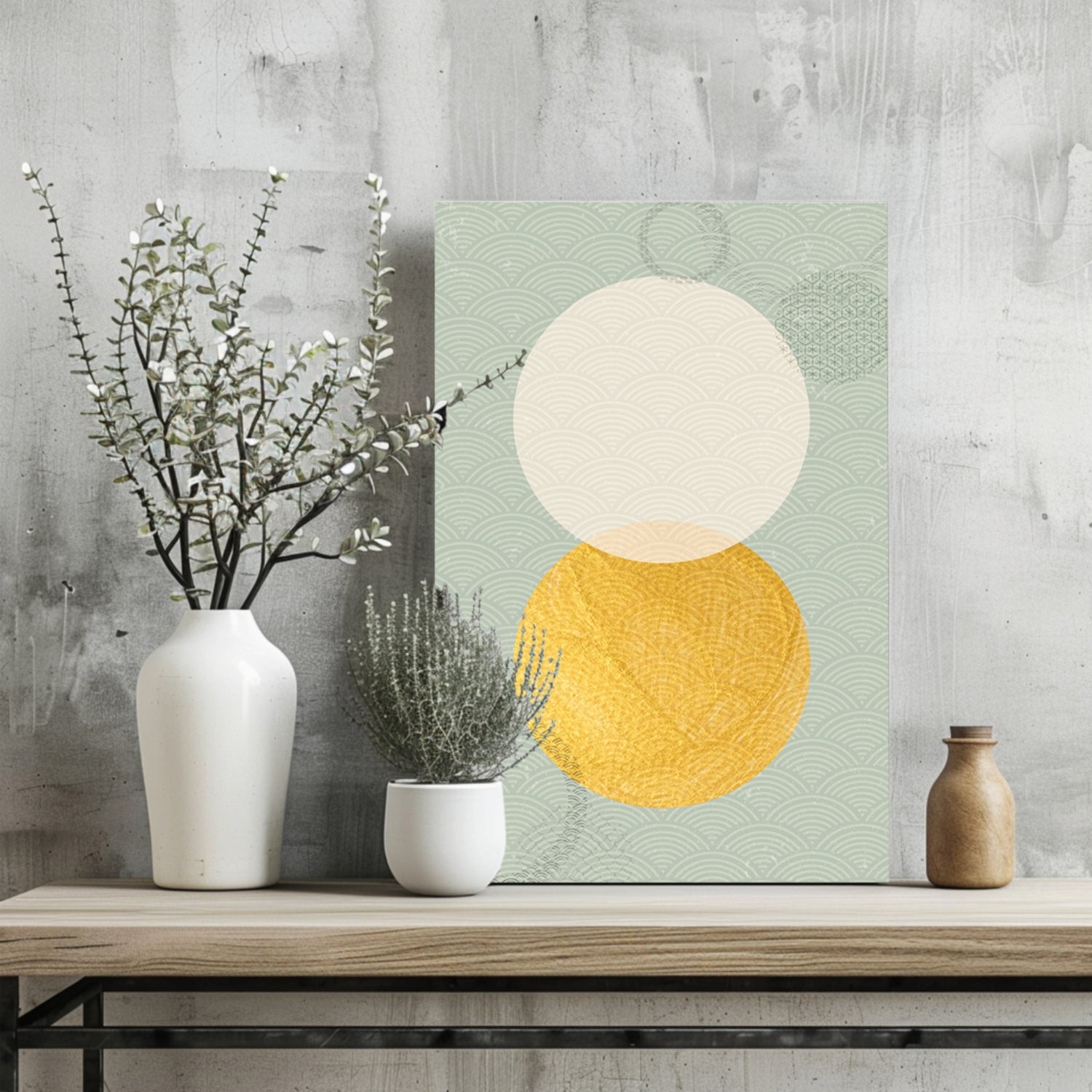 Abstract Art Dots V1 Aluminum Print.