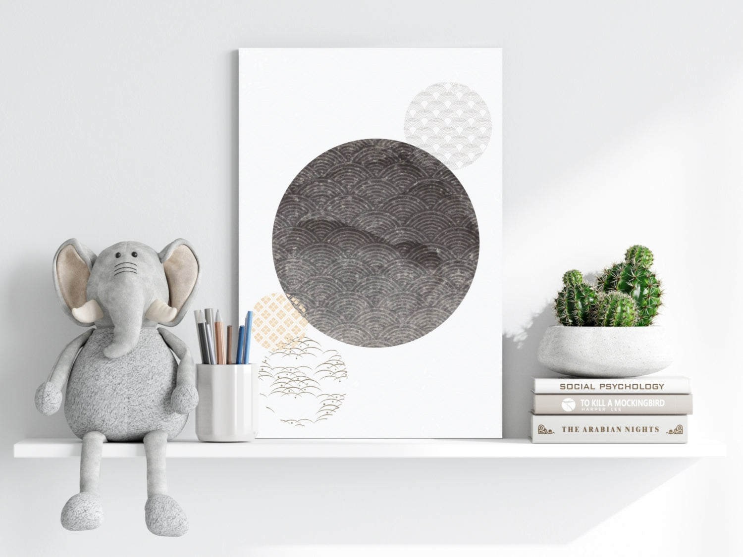 Abstract Art Dots V2 Aluminum Print.