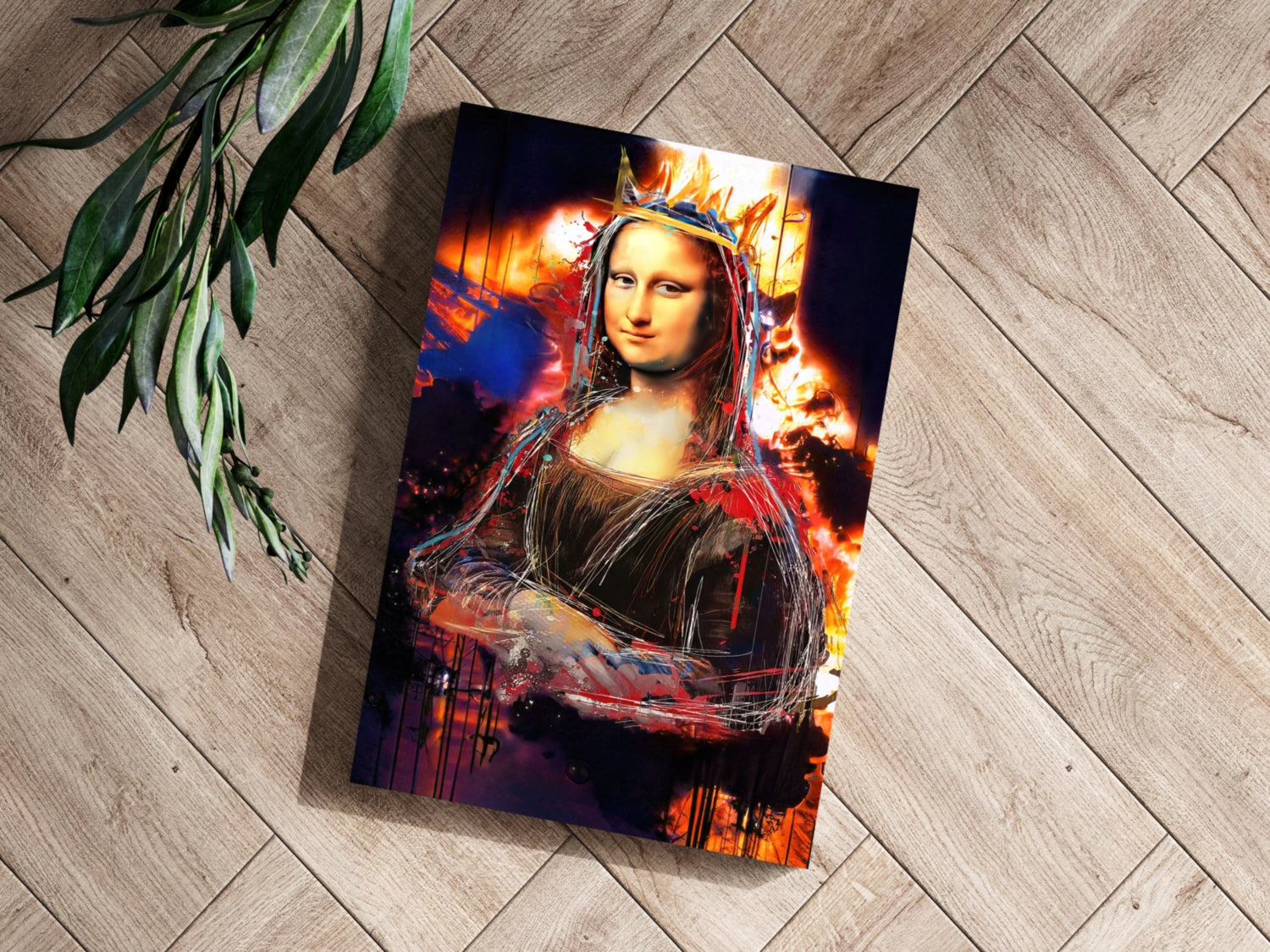 Mona Lisa Aluminum Print.