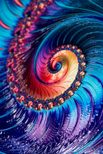 Aurora Spiral Luxe — Impression haptique en relief 3D + laque ultra-brillante