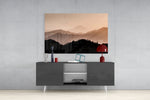 Mountains Glass Wall Art.