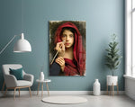 Portrait panel adding heritage mood to a library