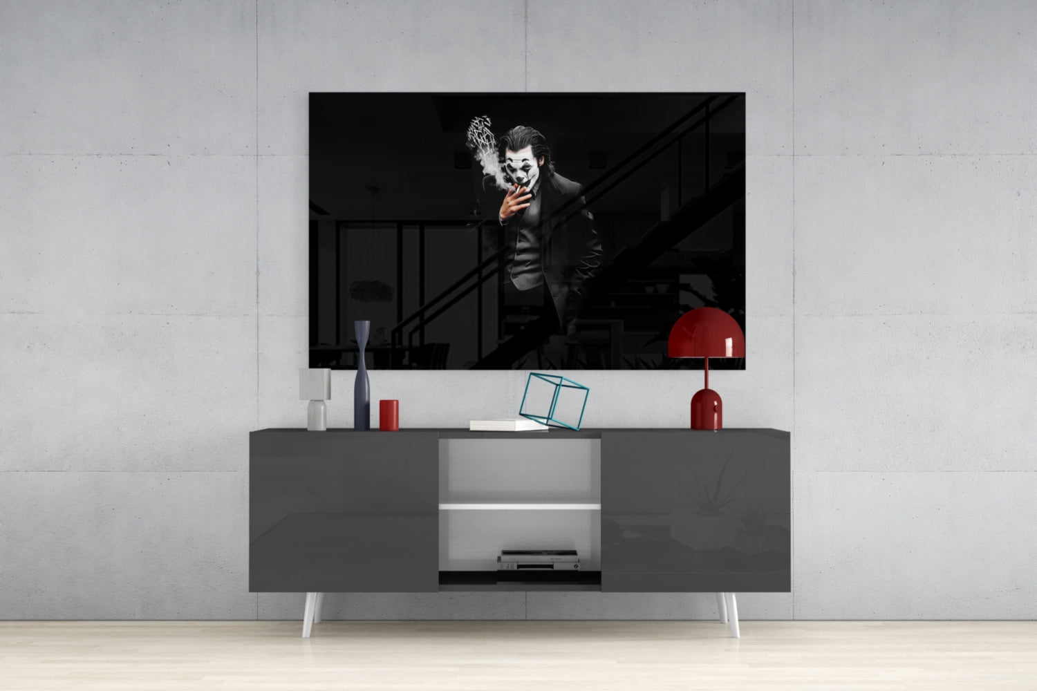 Joker Glass Wall Art.