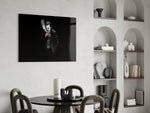 Joker glass print enhancing a games room with noir drama