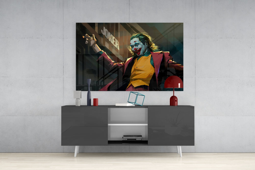 Joker Glass Wall Art.