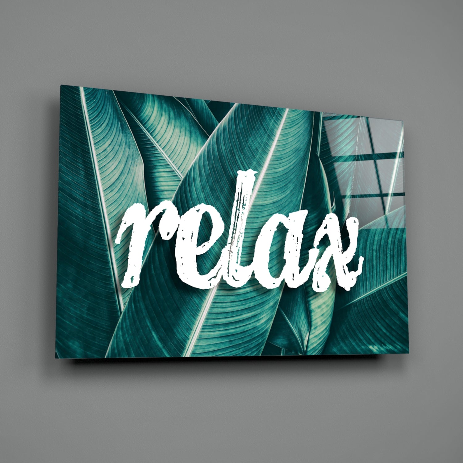 Relax Glass Wall Art.