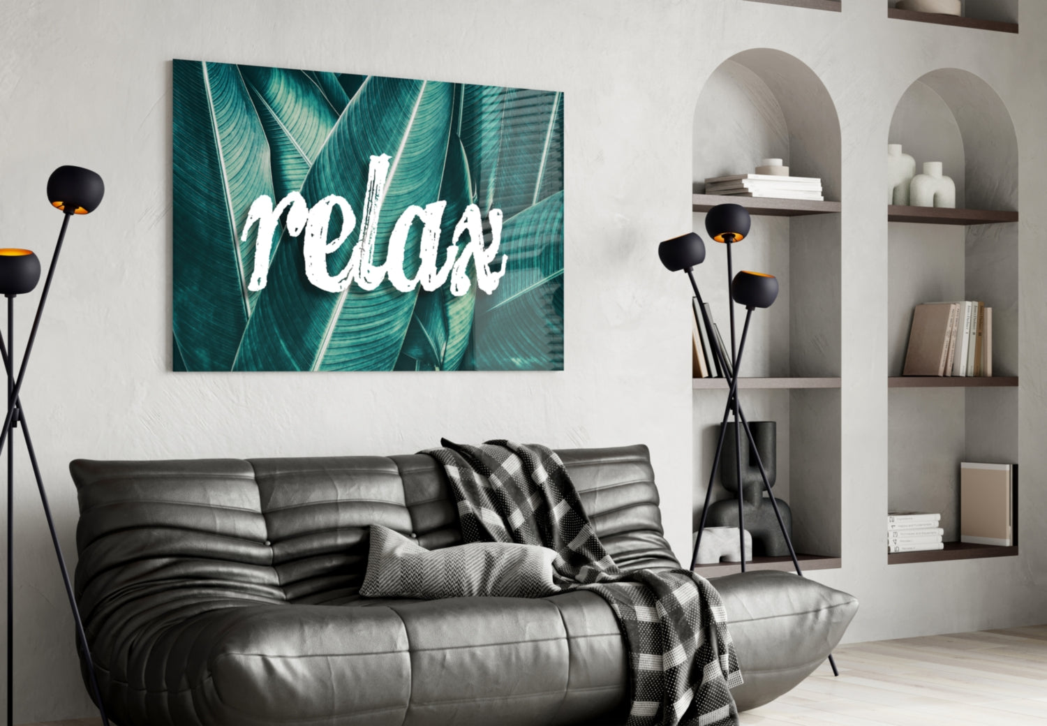 Relax Glass Wall Art.