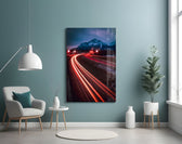 Road panel adding cinematic mood to a games room