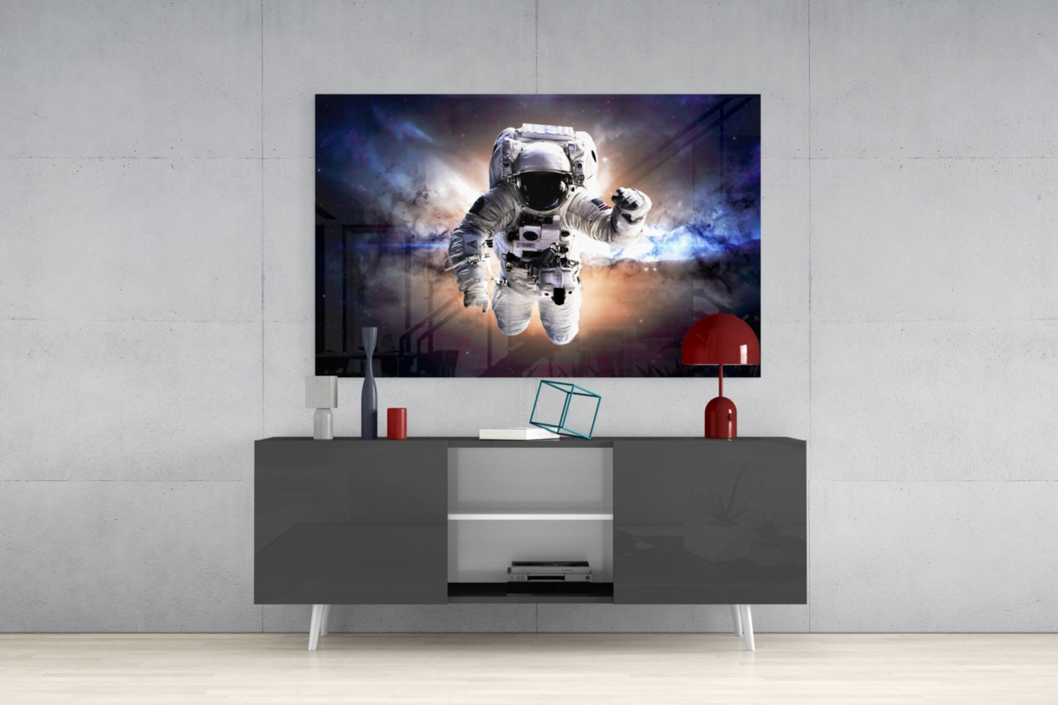 Astronaut Glass Wall Art.