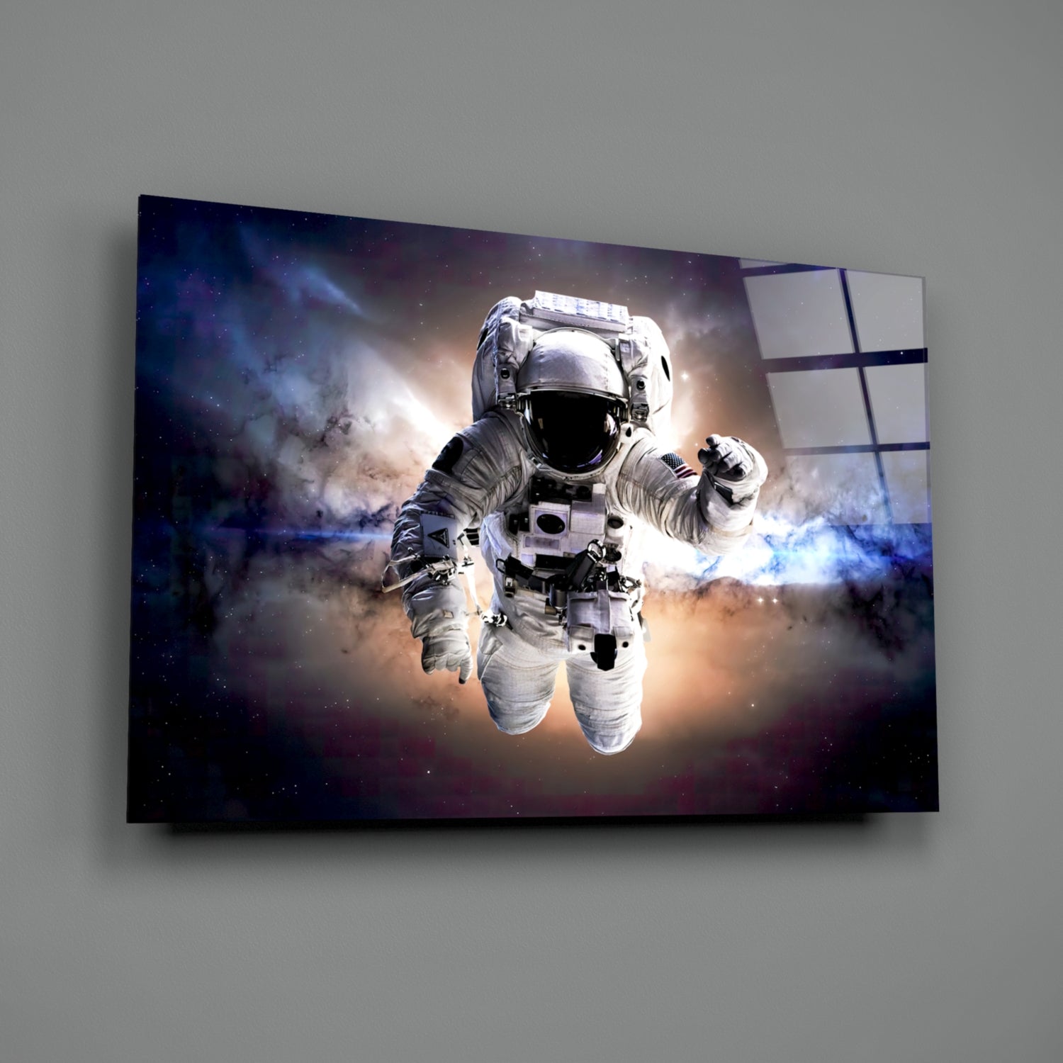Astronaut Glass Wall Art.