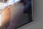 Astronaut panel catching low light to reveal its tactile fold