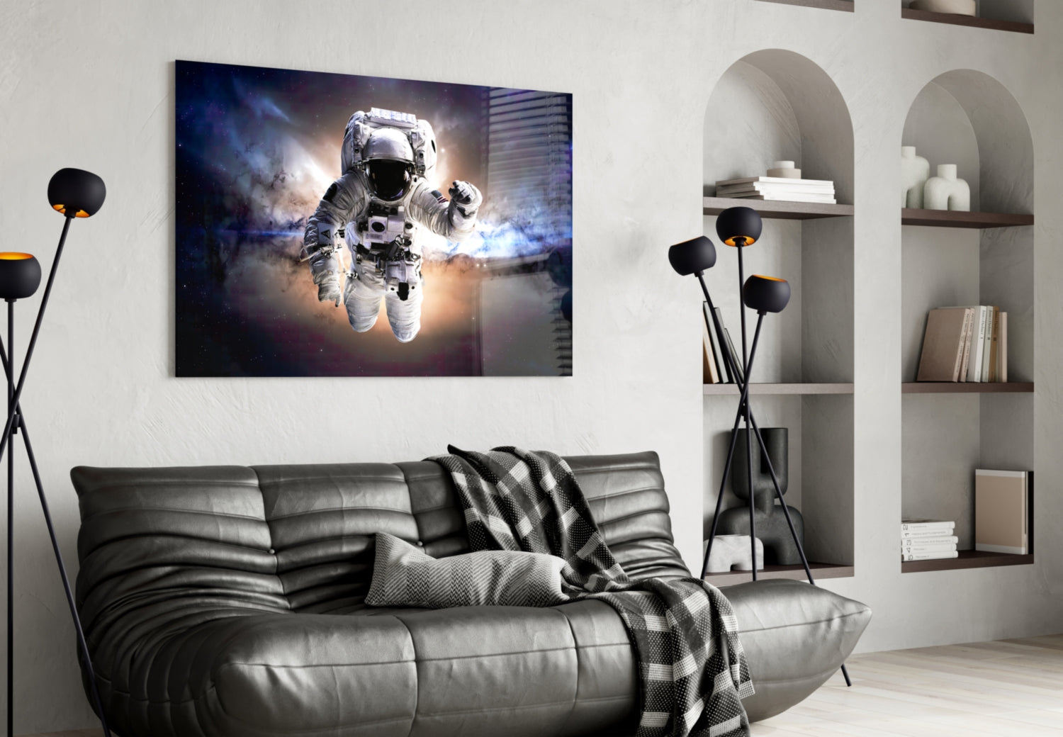 Astronaut Glass Wall Art.