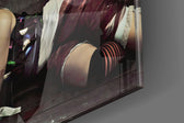 Hatter panel catching low light to reveal its tactile velvet