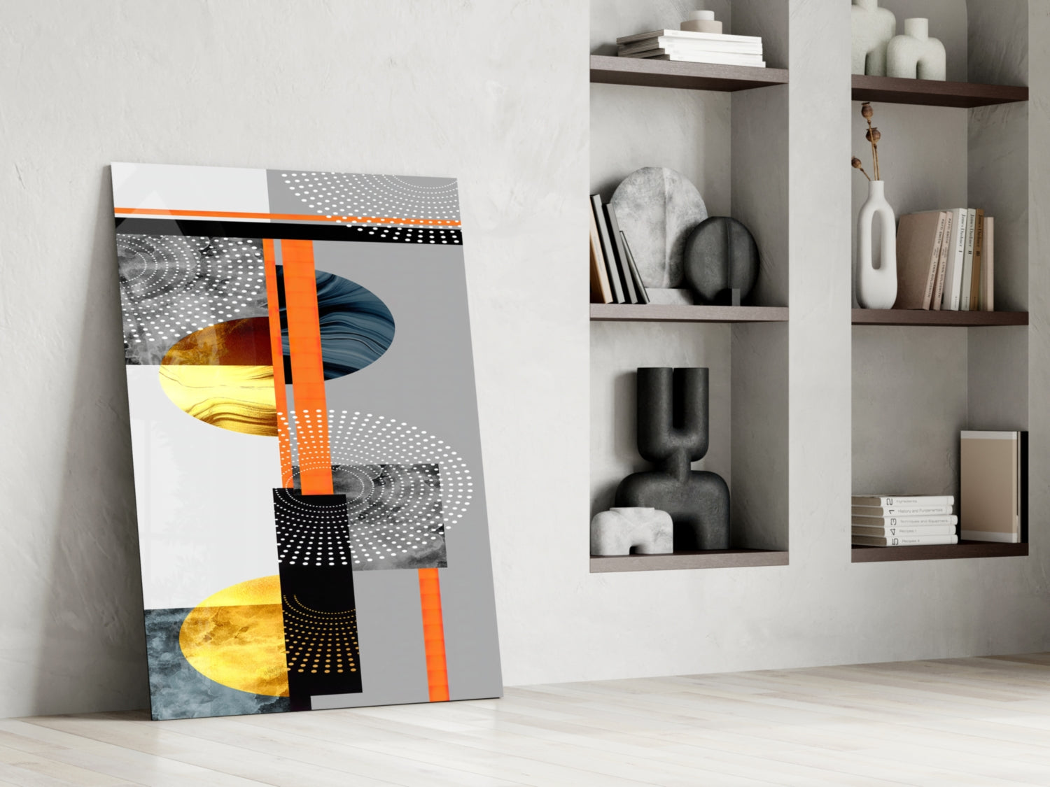 Abstract Glass Wall Art.