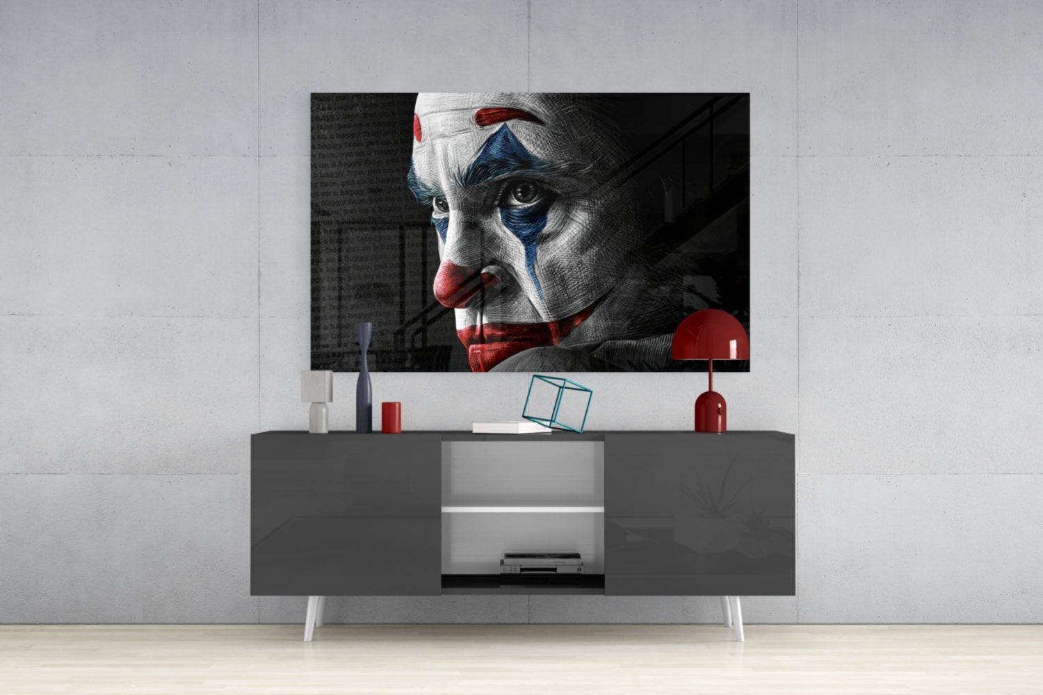 Joker Glass Wall Art.
