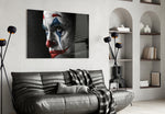 Joker Sketch panel adding editorial mood to a games room