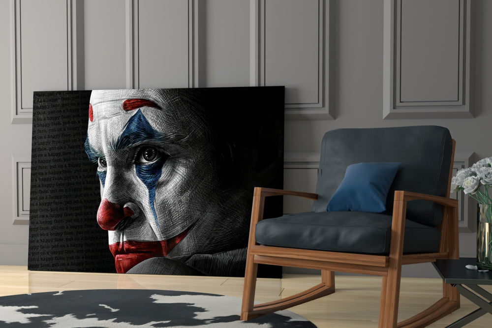 Joker Sketch artwork anchoring a wall with moody cinematic palette