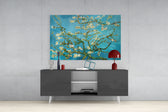 White Flowers Glass Wall Art.