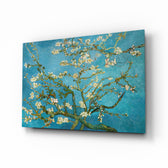Post-impressionist panel bringing serene drama to a contemporary bedroom