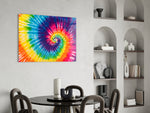 Tie Dye glass print enhancing a child's room with editorial drama