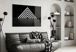 Triangle panel adding sophisticated mood to a man's office