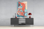 Abstract Colors Glass Wall Art.