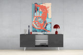 Abstract Colors Glass Wall Art.