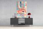 Abstract Colors Glass Wall Art.