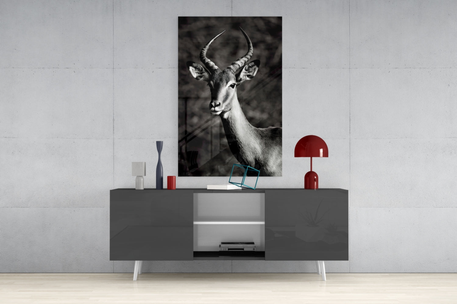Deer Glass Wall Art.