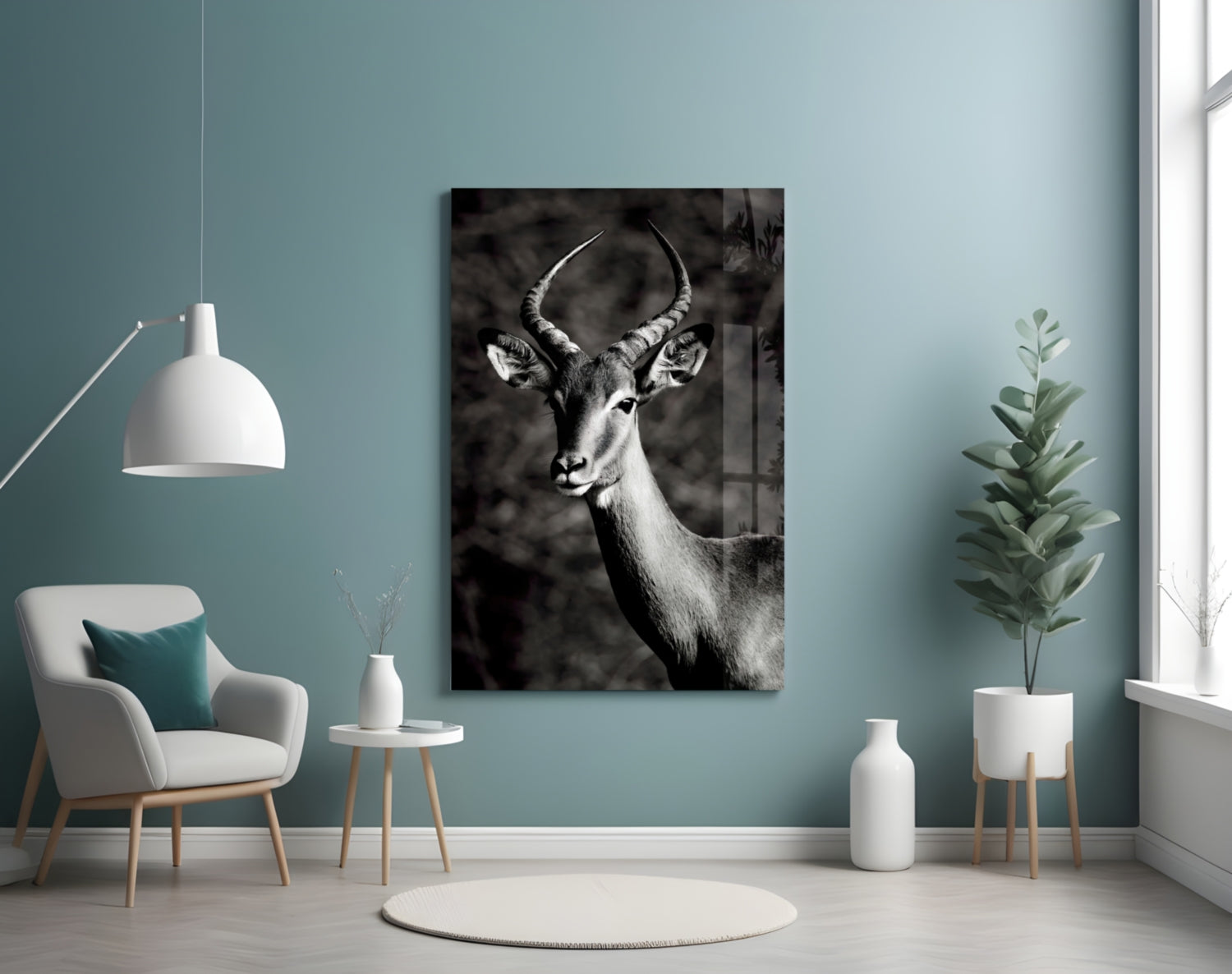 Deer Glass Wall Art.