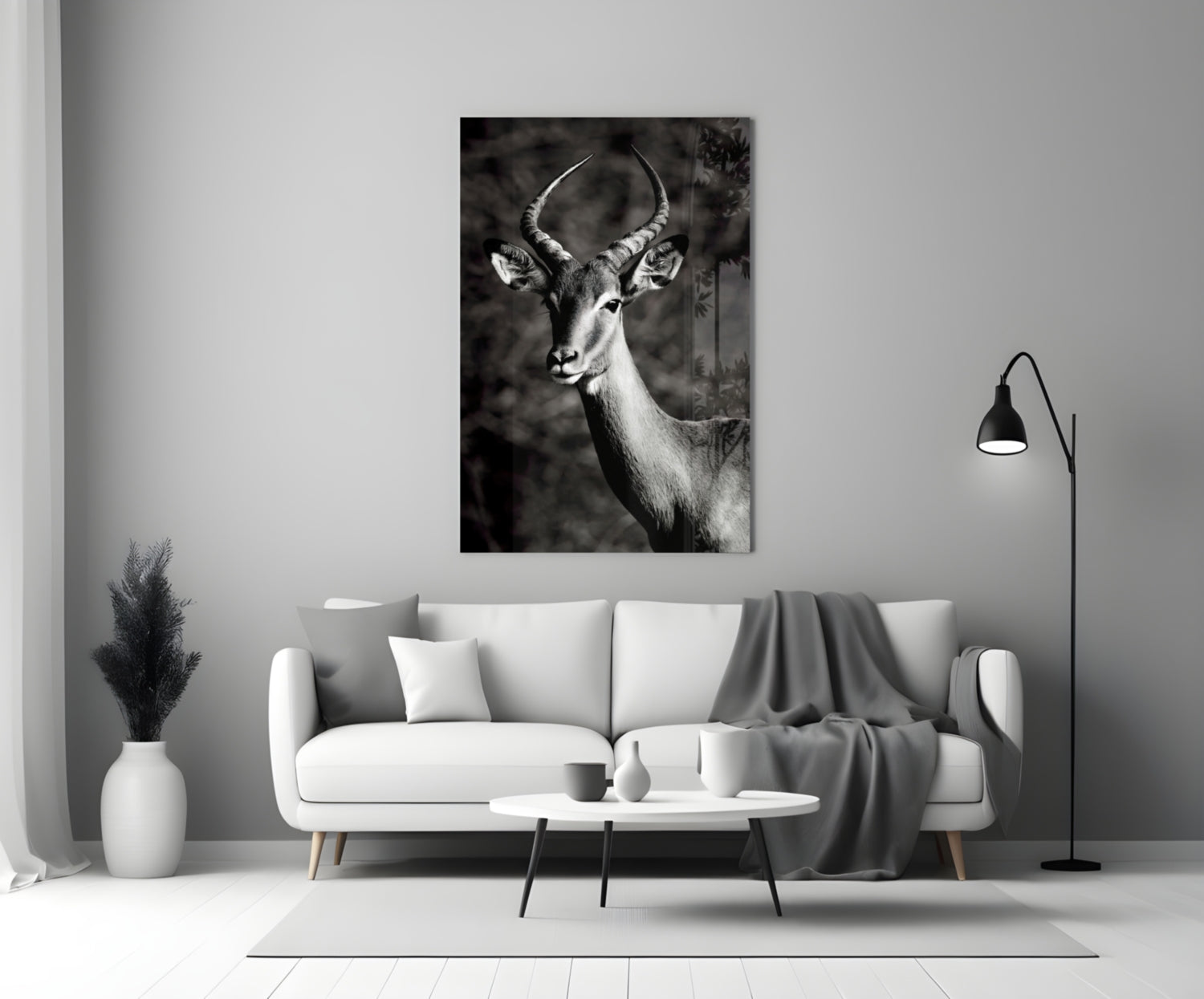 Deer Glass Wall Art.