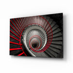 Selective-color panel bringing architectural drama to a contemporary living space