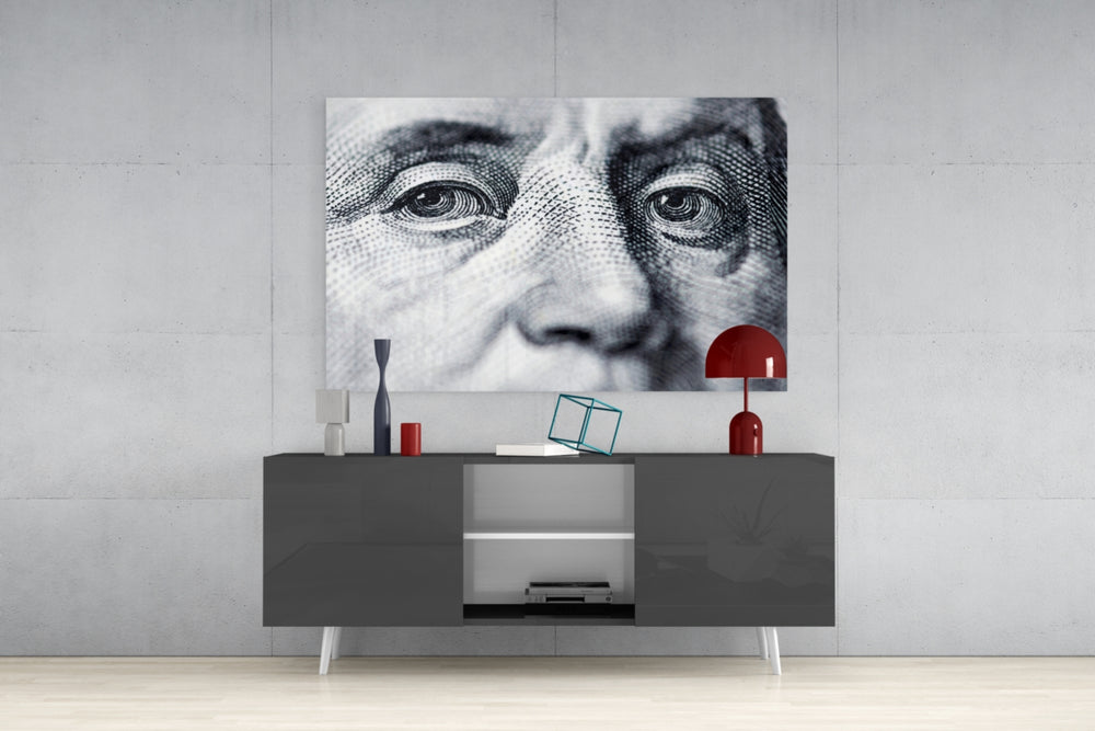Benjamin Franklin Glass Wall Art.