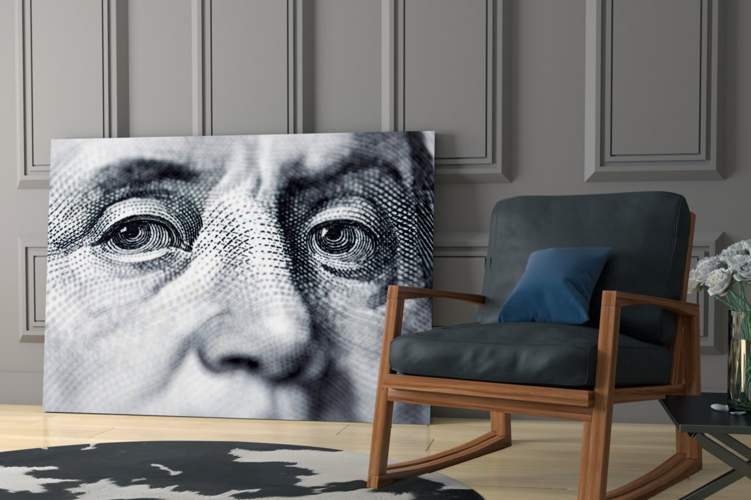 Benjamin Franklin Glass Wall Art.