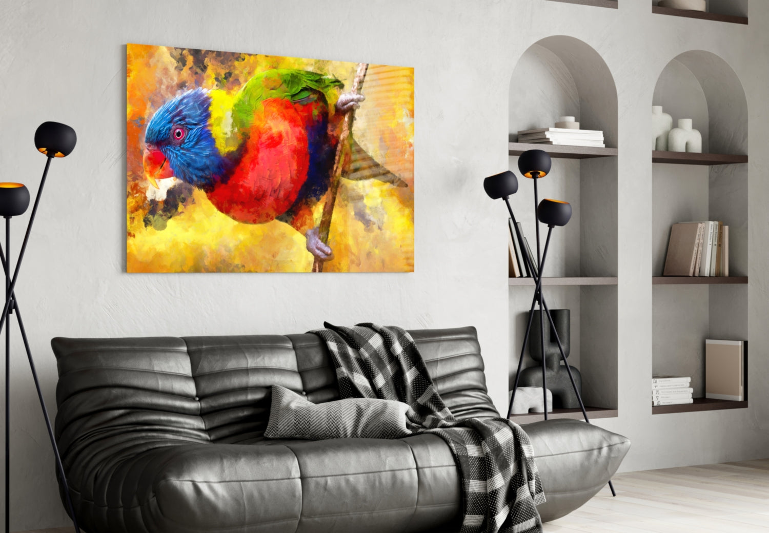Parrot Glass Wall Art.