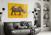 Saffron Rhino panel adding safari mood to a study