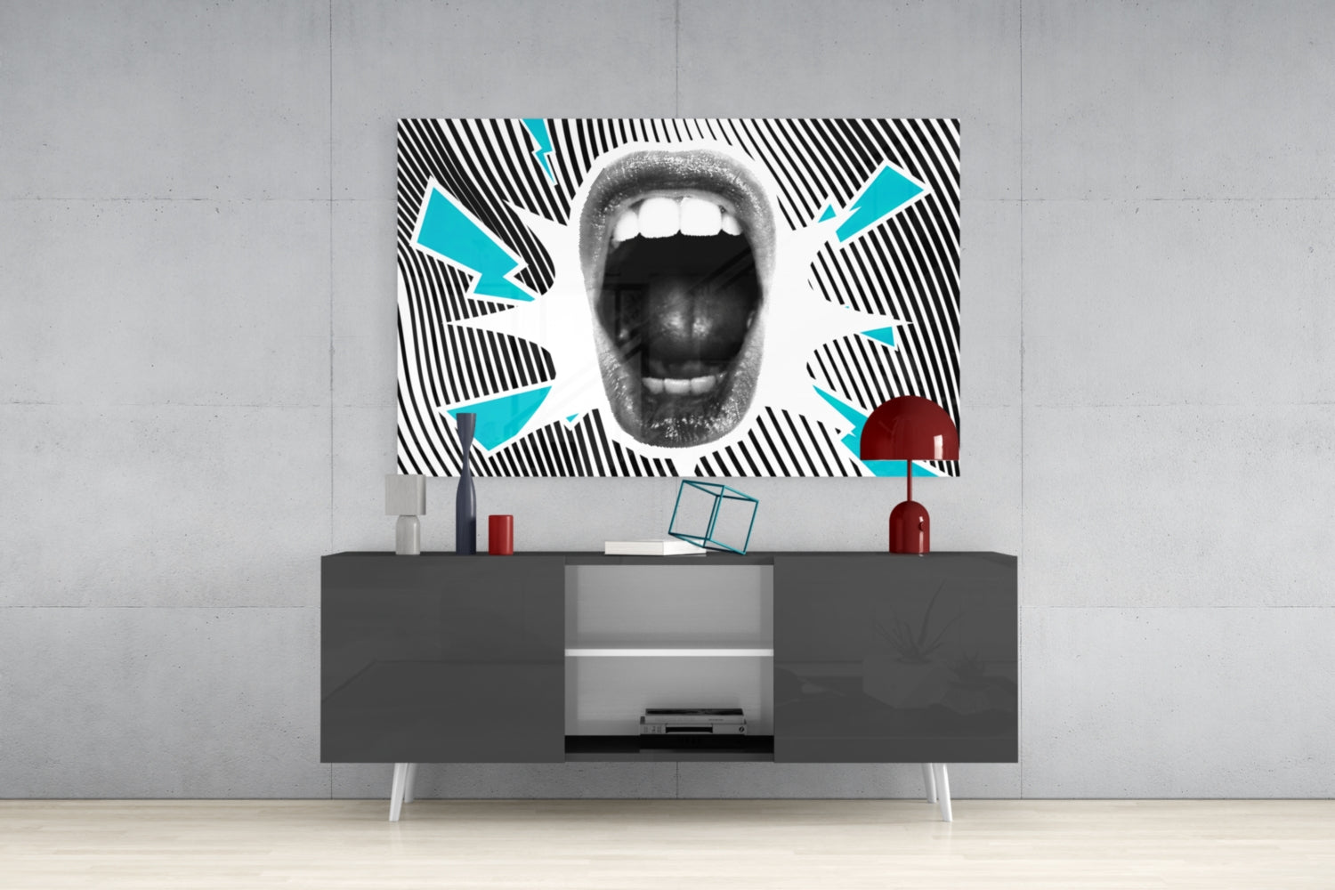 Scream Glass Wall Art.