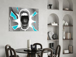 Scream glass print enhancing a teen room with cinematic drama