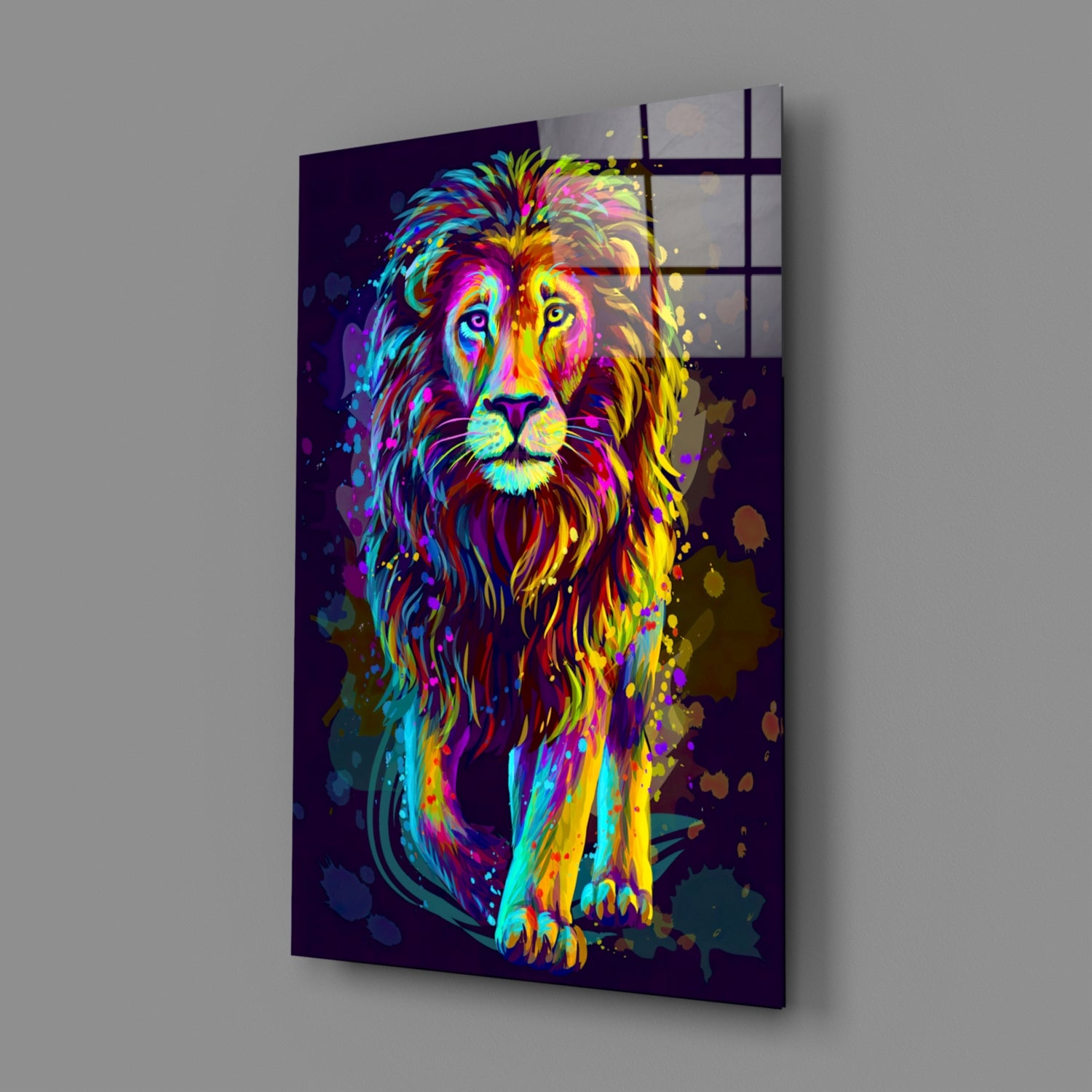 Lion Glass Wall Art.