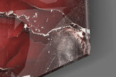Crimson Marble panel catching gallery light to reveal its tactile bloom