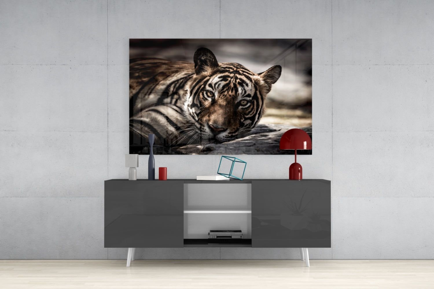 Tiger Glass Wall Art.