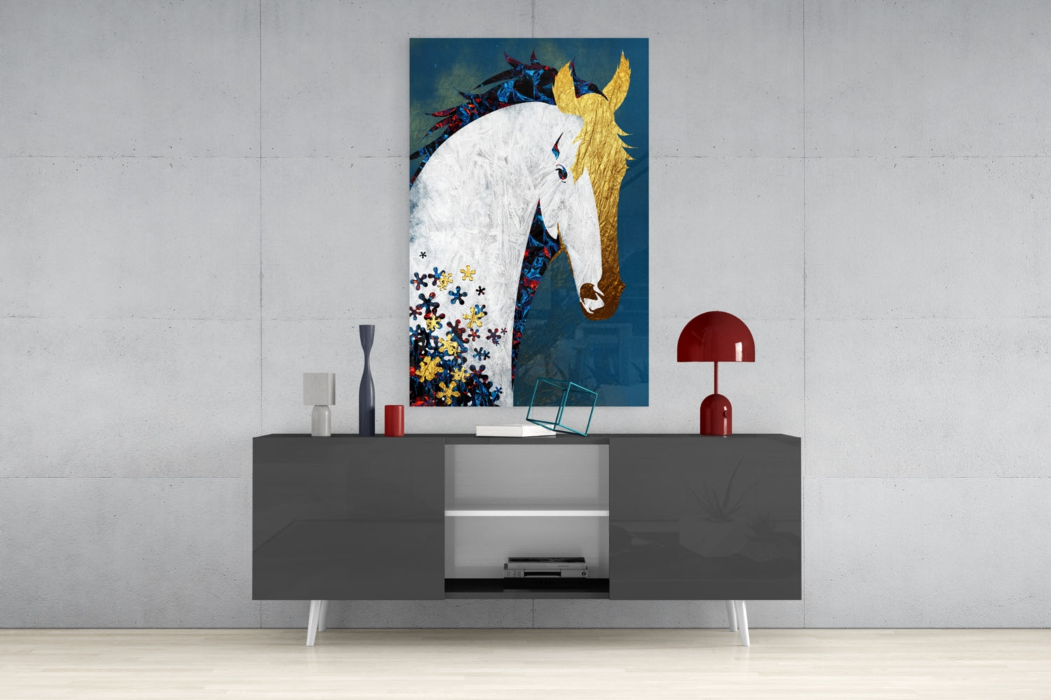 Horse Glass Wall Art.