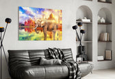 Indian Elephant panel adding travel mood to a living room