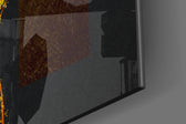 Neon Bloom panel catching low light to reveal its tactile shimmer