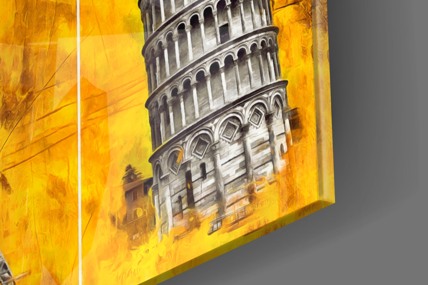 Three Towers Glass Wall Art.