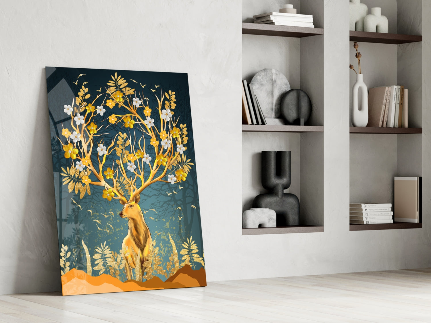 Deer Glass Wall Art.