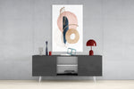 Abstract Shapes Glass Wall Art.