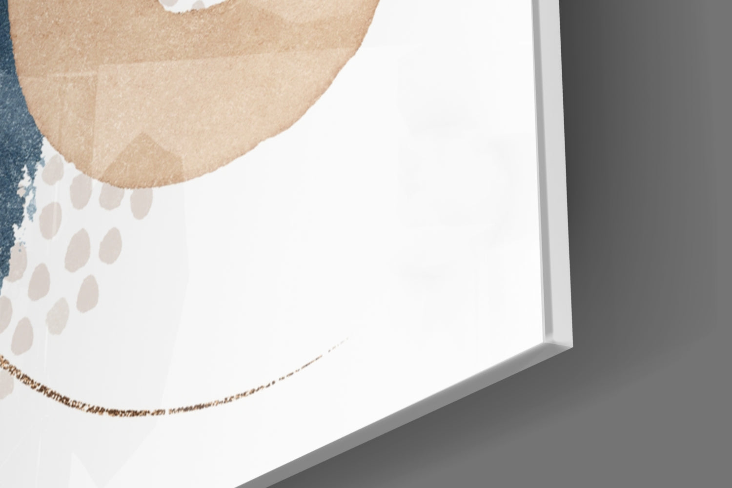 Abstract Shapes Glass Wall Art.