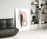 Boho Curve glass print enhancing a creative office with editorial spirit
