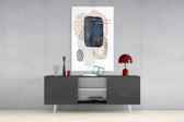 Abstract Shapes Glass Wall Art.